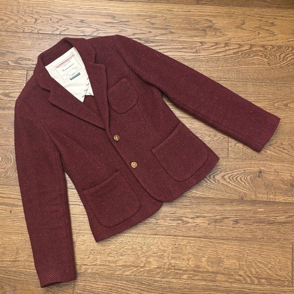 Cartonnier Herringbone Wool Boy Blazer - Picture 5 of 13
